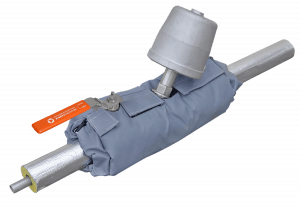 Industriefabrik Schneider IFS-Plast25 Isolierkissen und Isoliermantel für Armaturen und Rohre, Hitzedämmung, Wärmedämmung und Schallisolierung, Kugelhahn, Schrägsitzventil, individuell angefertigt, hohe Qualität