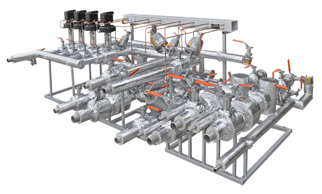 Isolierung Prozesskette Reifenindustrie Anwendung bei Reifenpressen, Isolierung der Dampfleitungen mit MW20 Mineralwolle, Industriehalle, Werkhalle, Produktionsanlage Wärmeisolierung, Wärmedämmung auch für Ventile wie Schrägsitzventile, HSS-PY Hitzeschutz Silikonschlauch, Hitzeschutz bei Prozesswärme, Raffinerie, Chemie-Industrie, Lebensmittelindustrie, Prozess‑SKIDs & Hochtemperaturanlagen