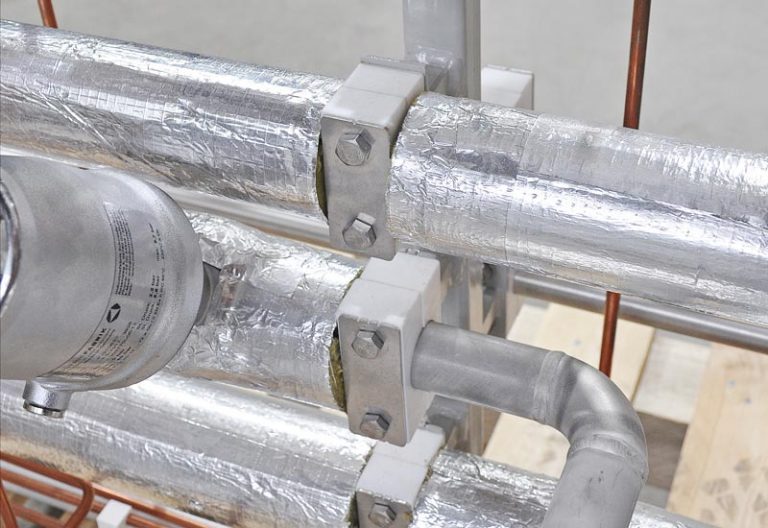 Isolierfabrik Industriefabrik Schneider Industrieisolierung Dampfpakete Reifenindustrie Rohrschellen Alukaschierte Mineralwolle Rohrisolierung MW20 - Hochtemperatur‑Isolierung